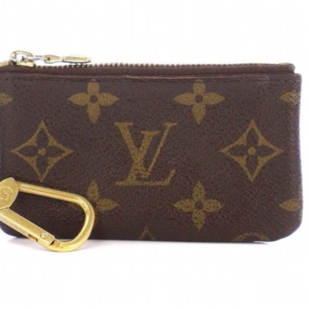 Louis Vuitton Monogram Canvas Key & Card Holder in Brown and Gold coin purse - Picture 3 of 5